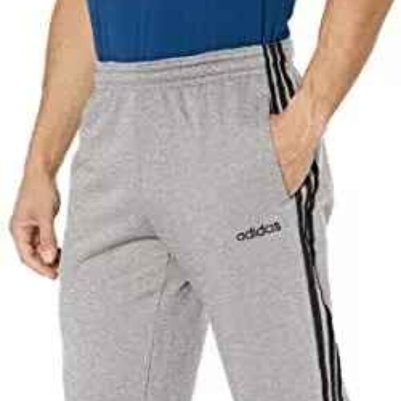 Adidas Light Gray 3 Stripe Athletic Pants Size 4XL - Picture 1 of 2